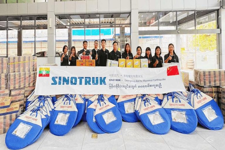 SINOTRUK apporte son aide aux zones sinistrées par le séisme au Myanmar