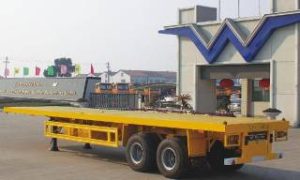 40FT 2 essieux, la semi-remorque à plat